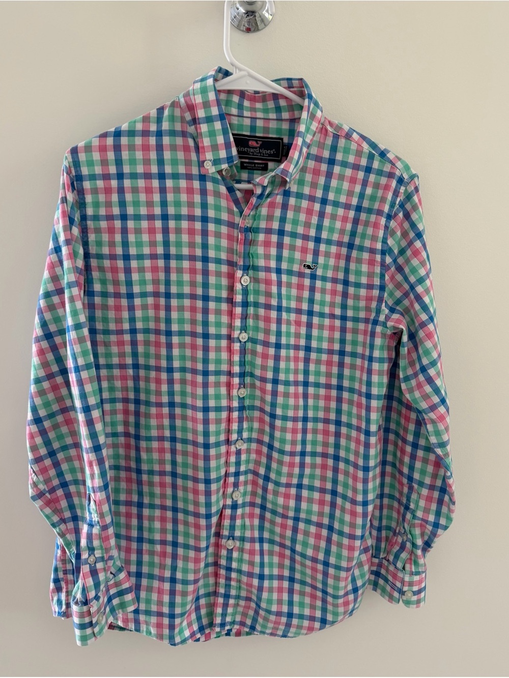 Vineyard Vines Boys 18 Whale Shirt 100% Cotton Gingham